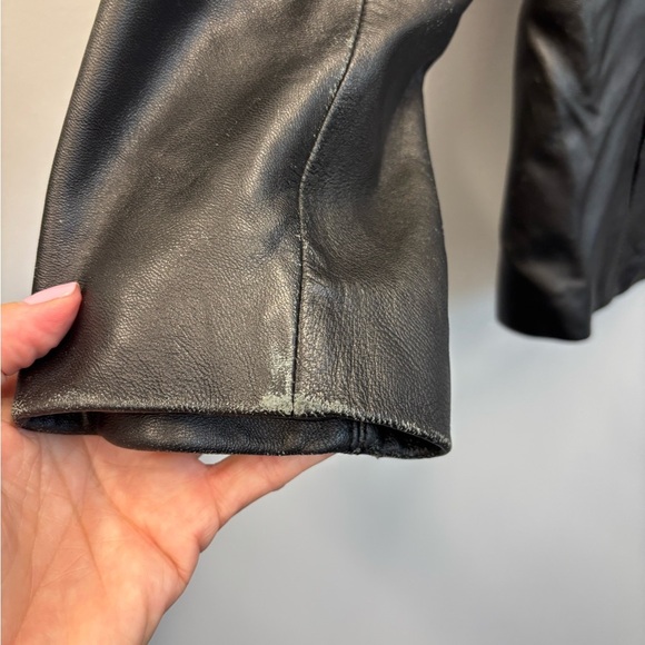 Jason Kole medium leather jacket black 90’s soft full zip - Picture 7 of 14
